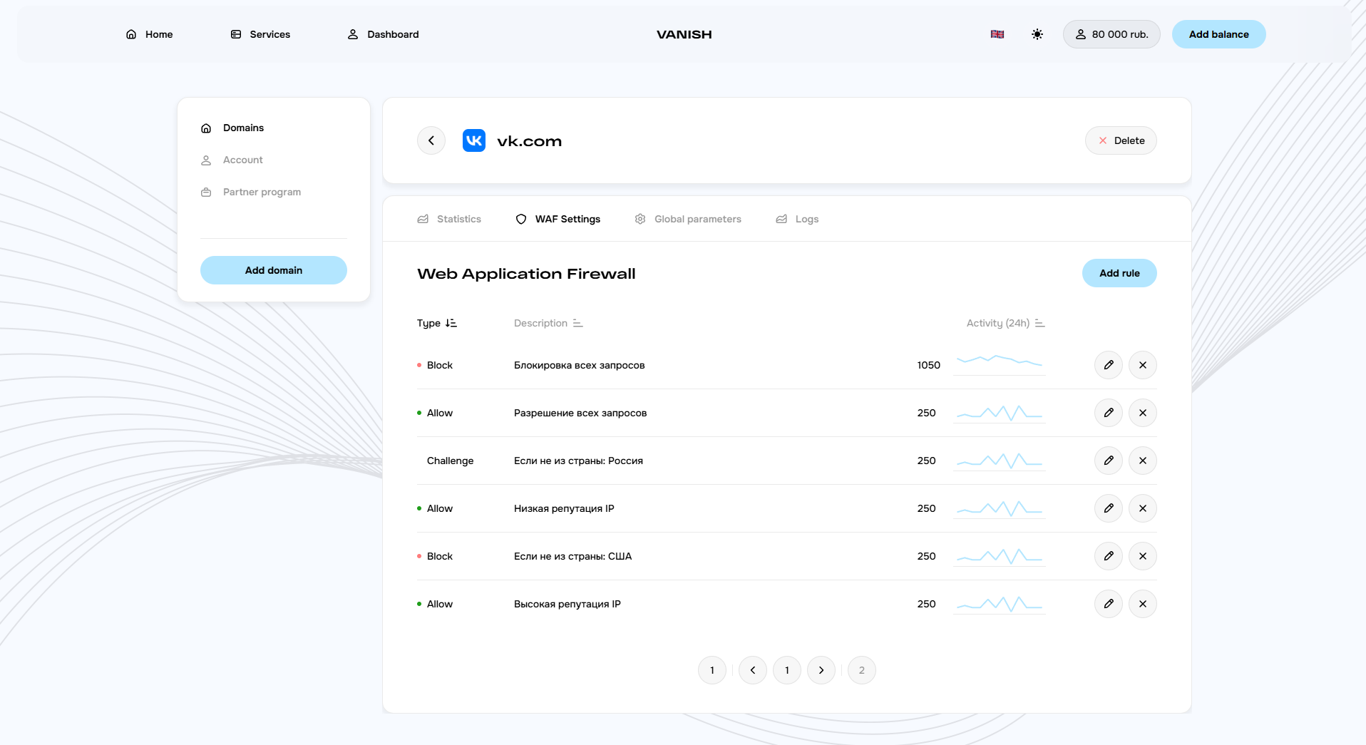 Скриншот проекта