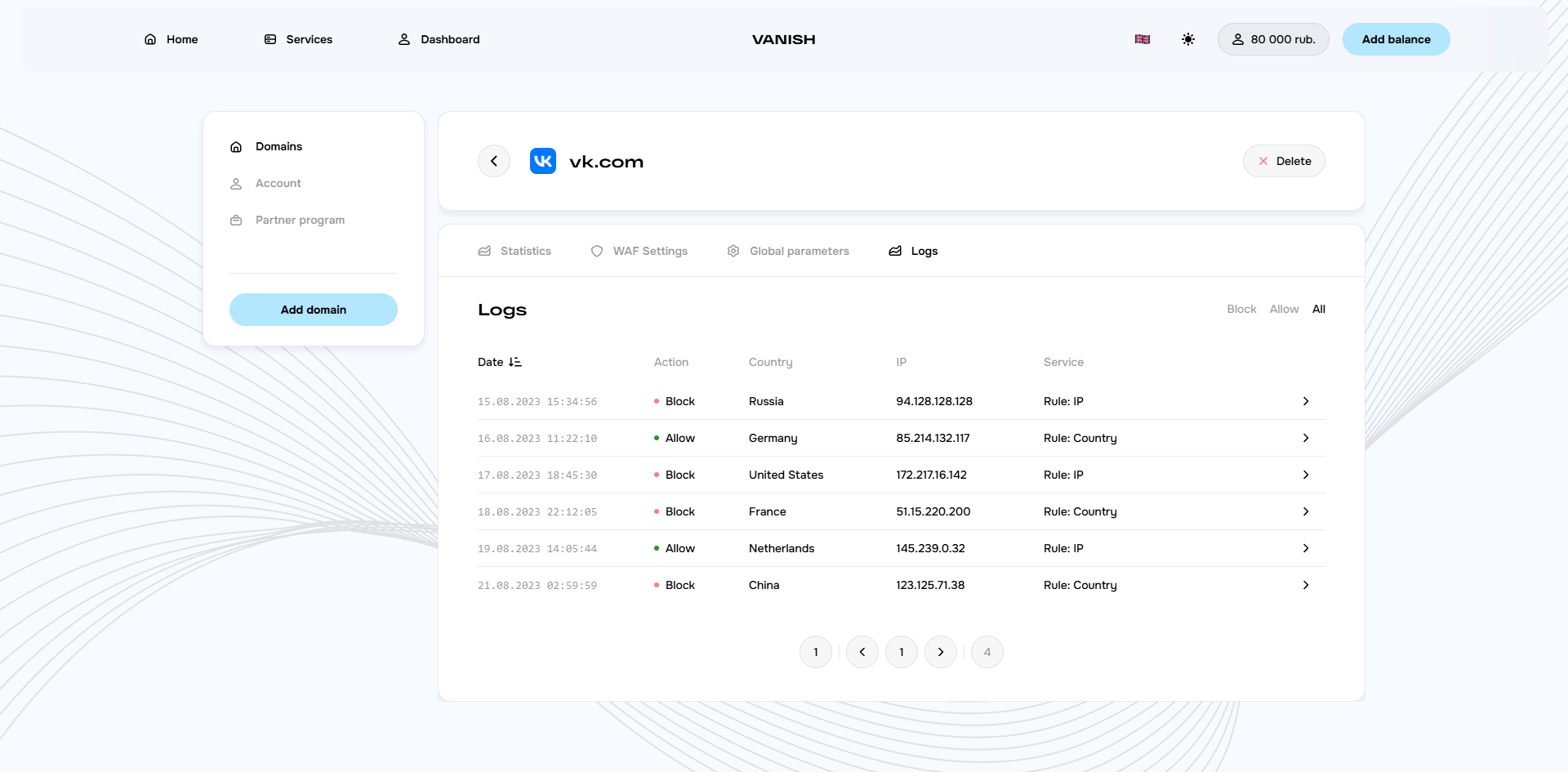 Скриншот проекта