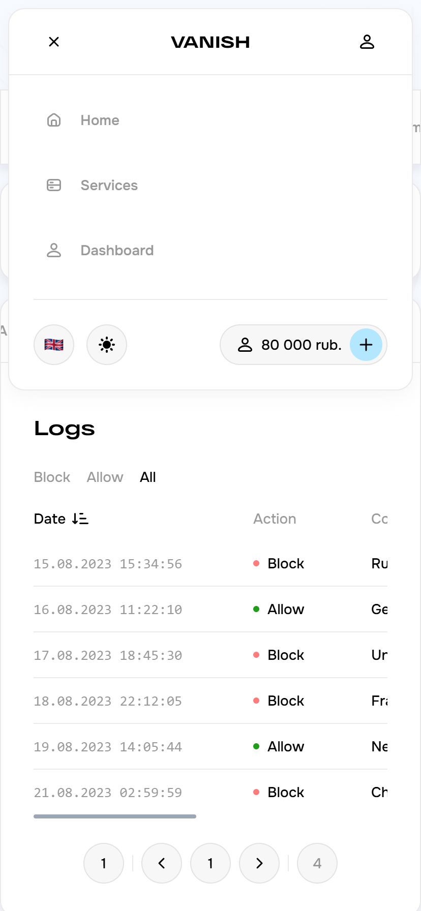 Скриншот проекта