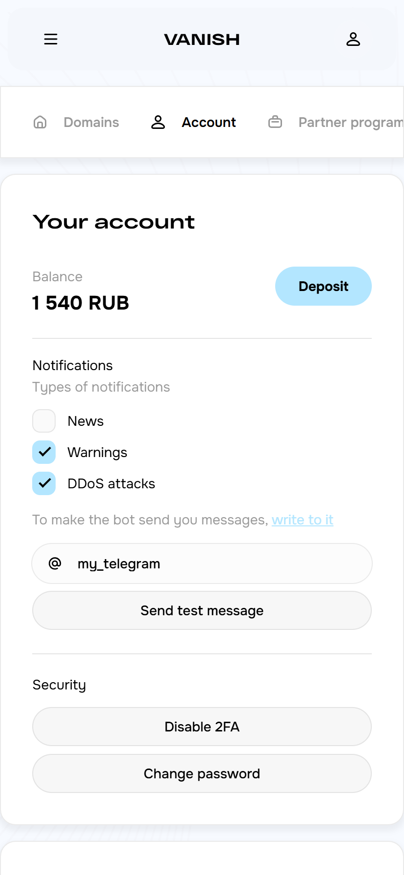 Скриншот проекта