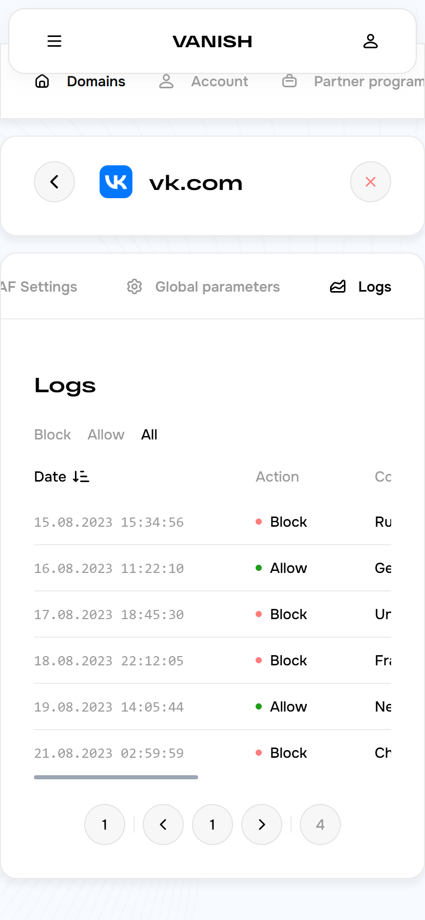 Скриншот проекта